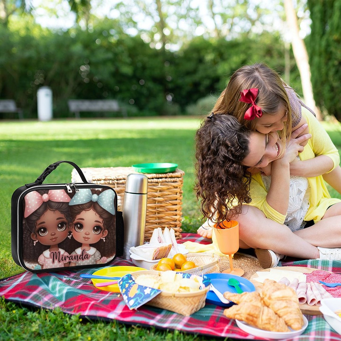 Angelic Lunch Bag with Detachable Buckled Handle, Personalized, Cutomized