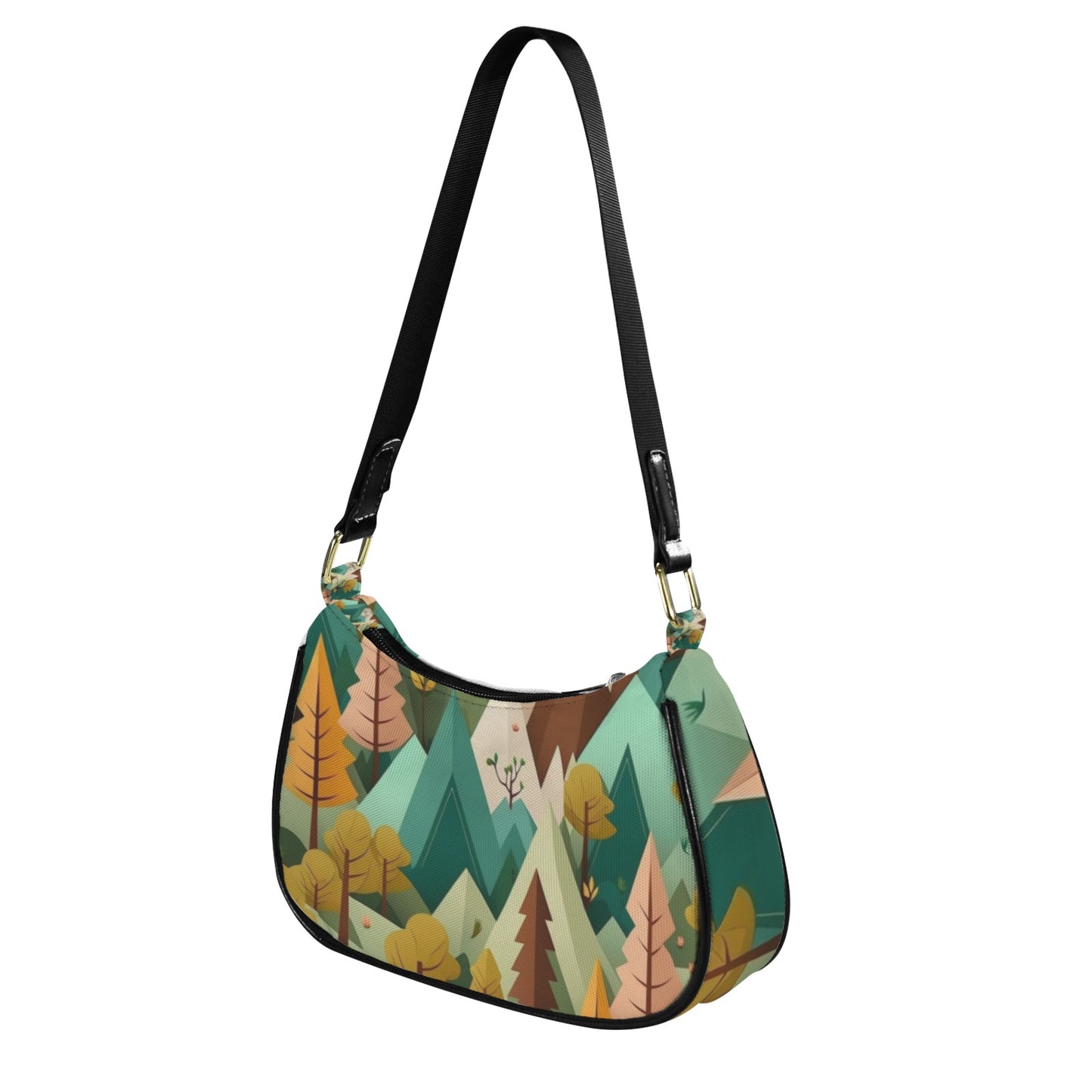 Wild Enchanted Forest Women's Shoulder Bag-Black Strap