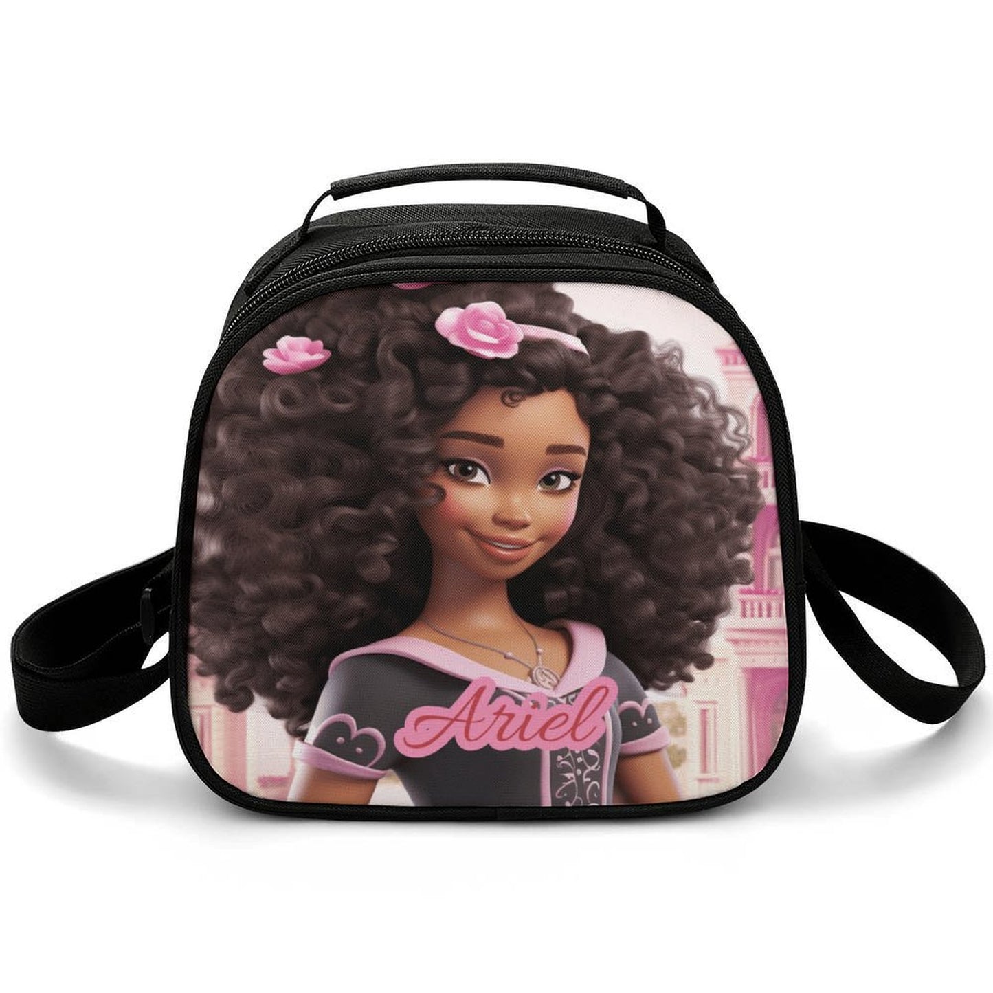 Black Doll Lunch Bag for Kids