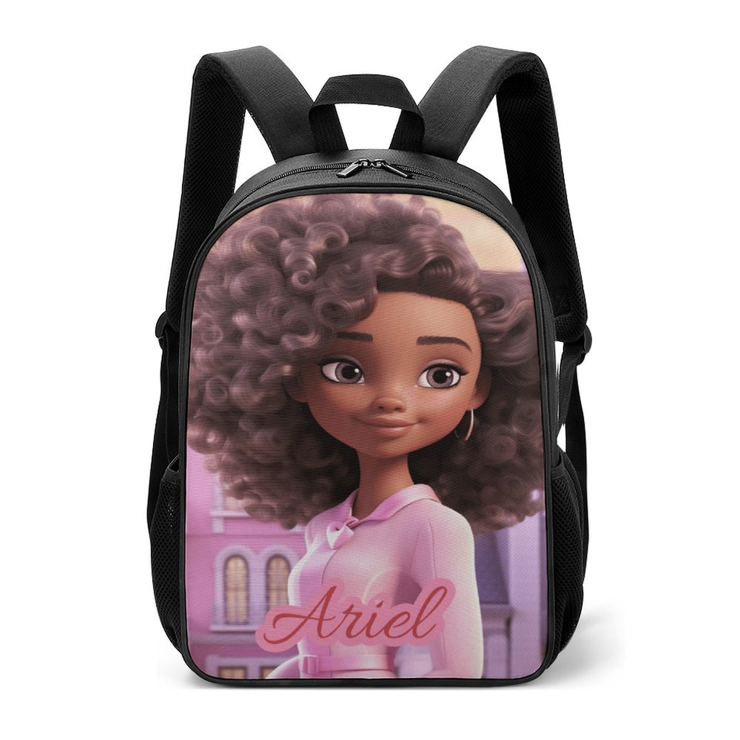 Children backpack Black Doll, Princess, Personalized