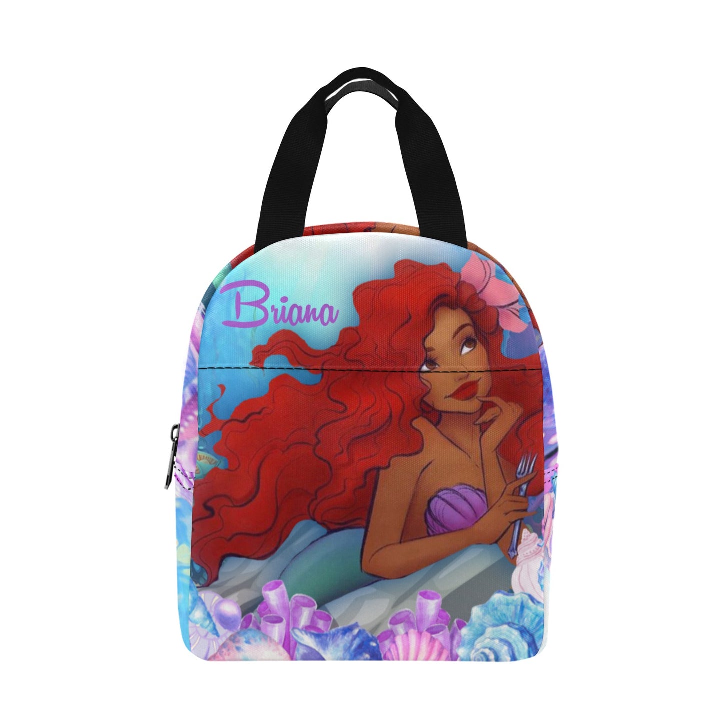 Personalized Mermaid Backpack, Black Mermaid school bag, Black Girl Magic, Black Ariel Backpack, Black girl mermaid back to school