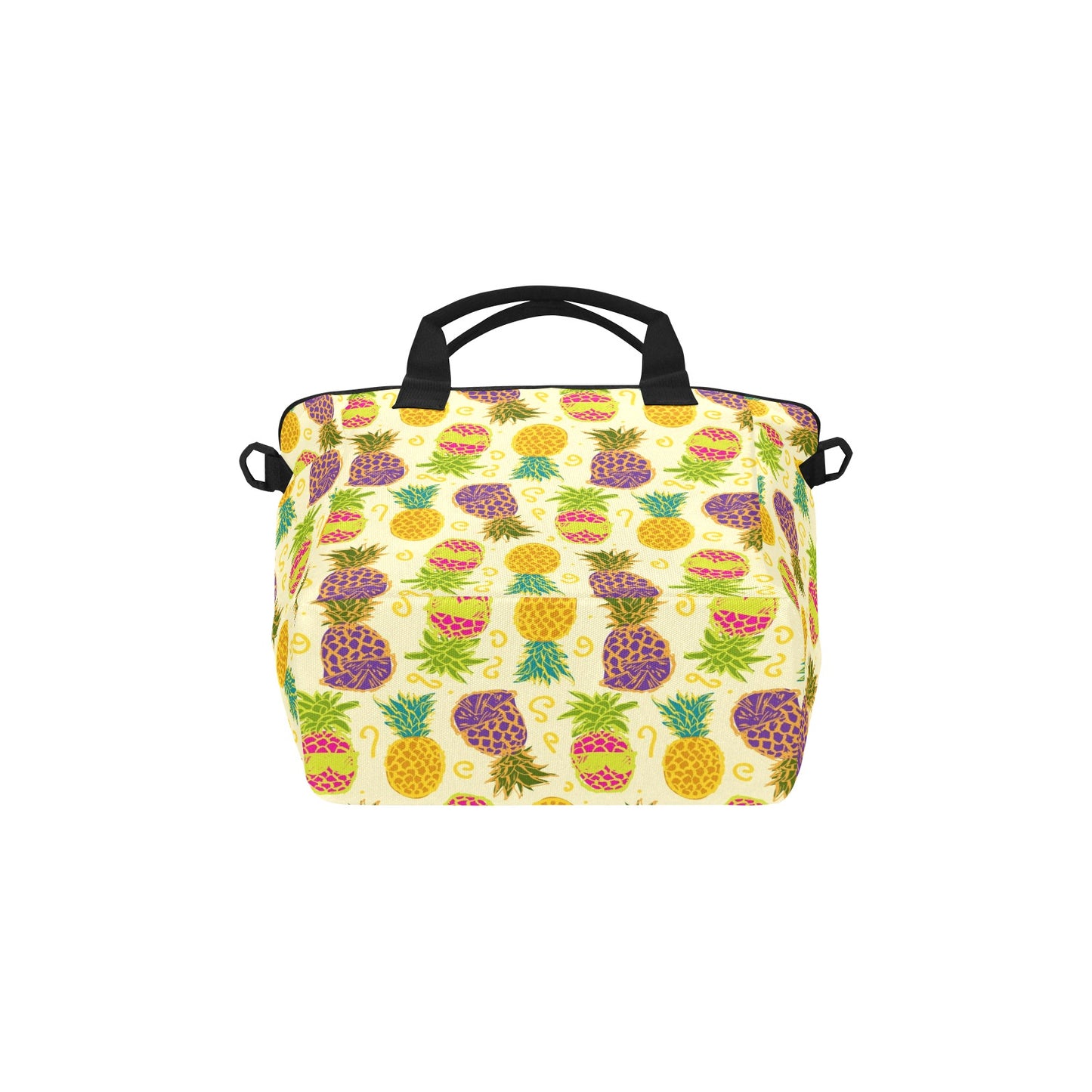 Colorful Pineapples Insulated Tote Bag with Shoulder Strap