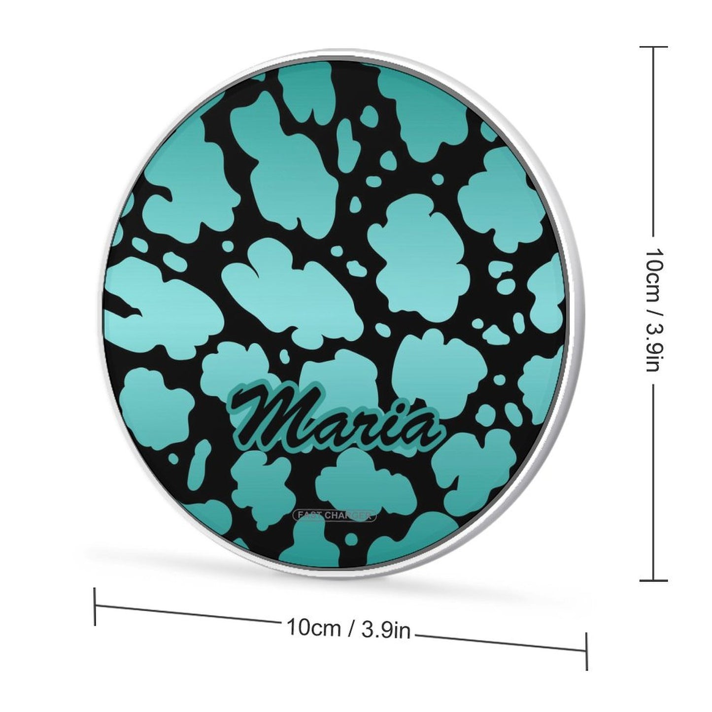 Wireless Charging Pad Safari Turquoise 4, Personalized