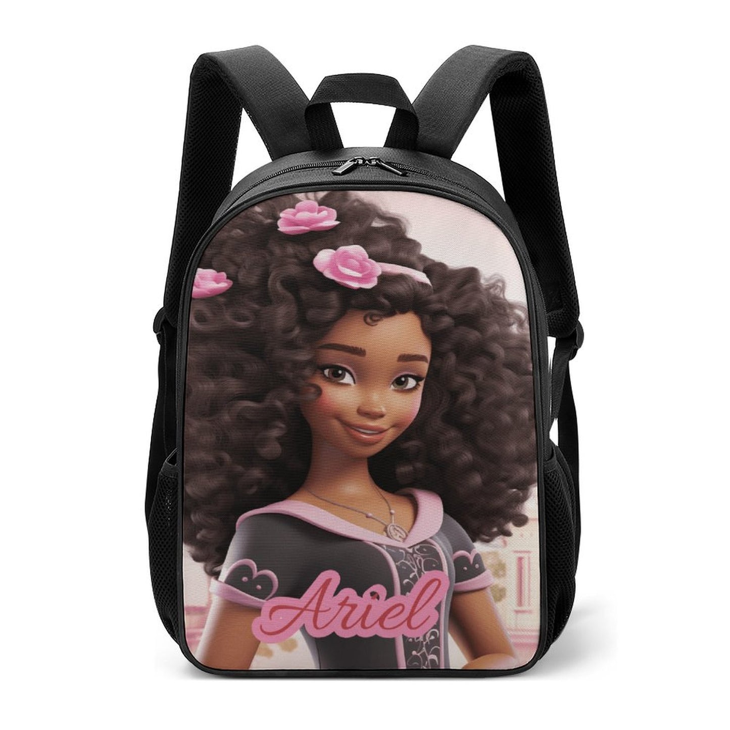 Children backpack Black Doll, Princess, Personalized