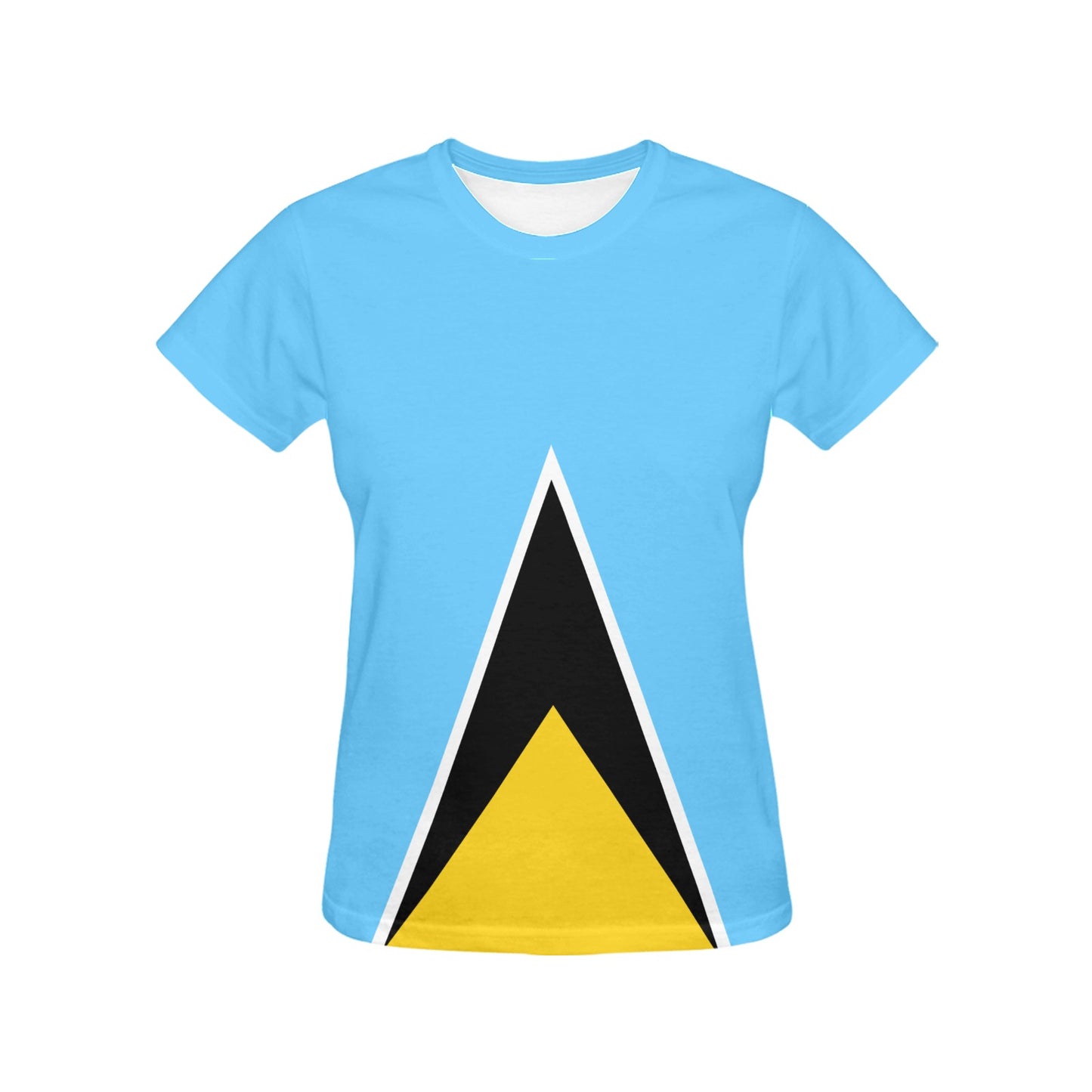 St Lucia Flag All Over Print T-Shirt for Women