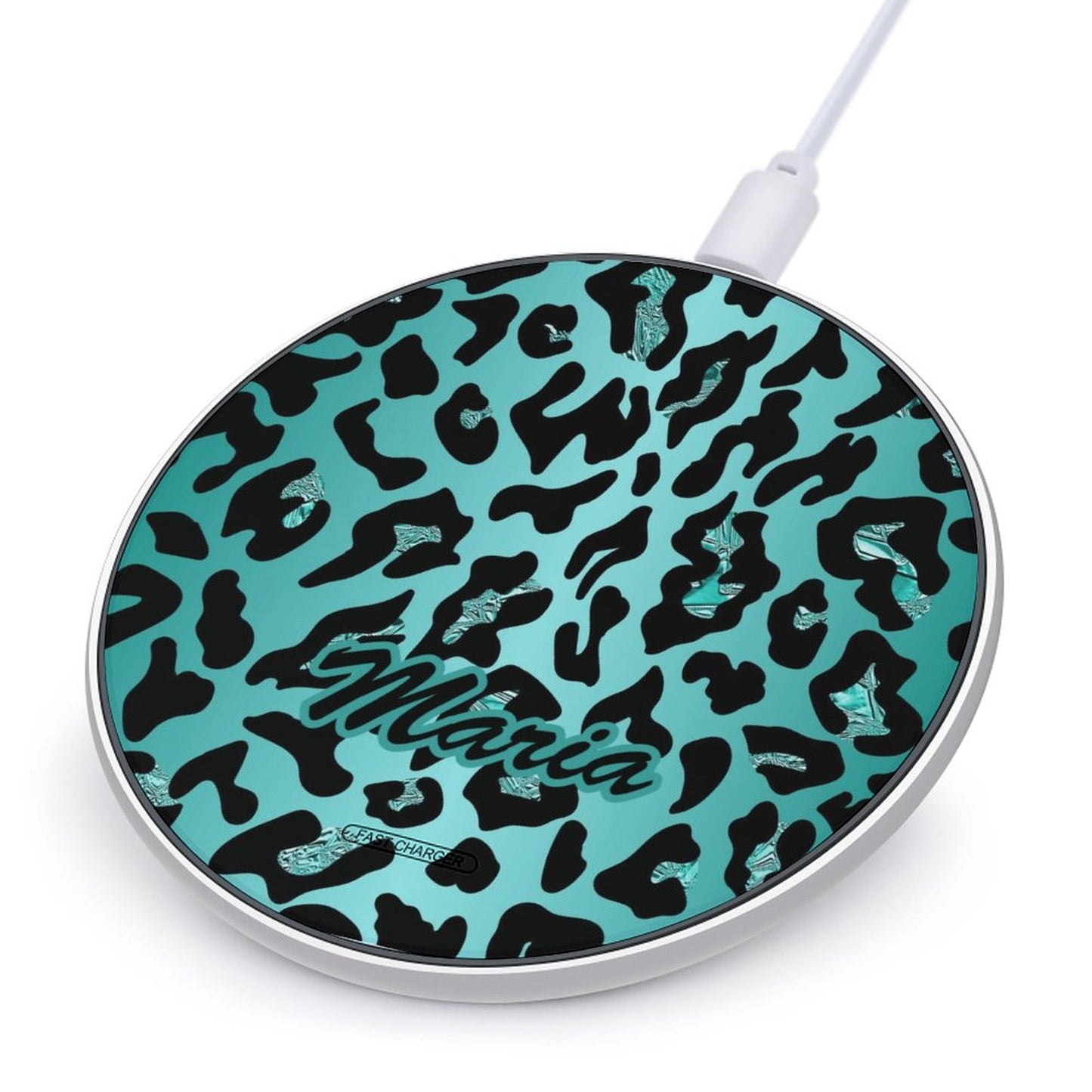 Wireless Charging Pad Safari Turquoise 5, Personalized