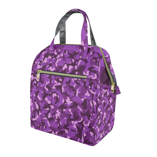 Purple Portable Insulated Lunch Bag