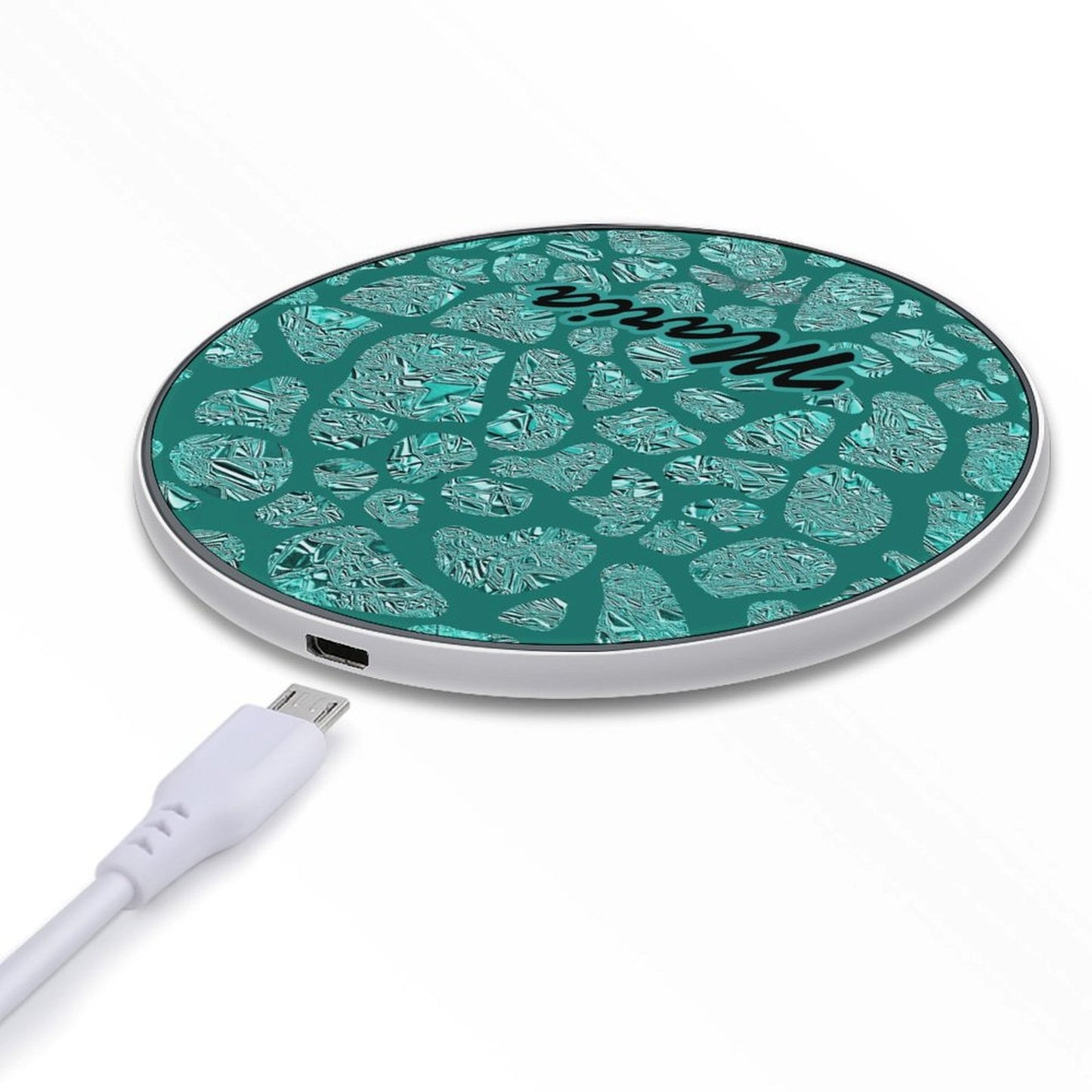 Wireless Charging Pad Safari Turquoise 2, Personalization