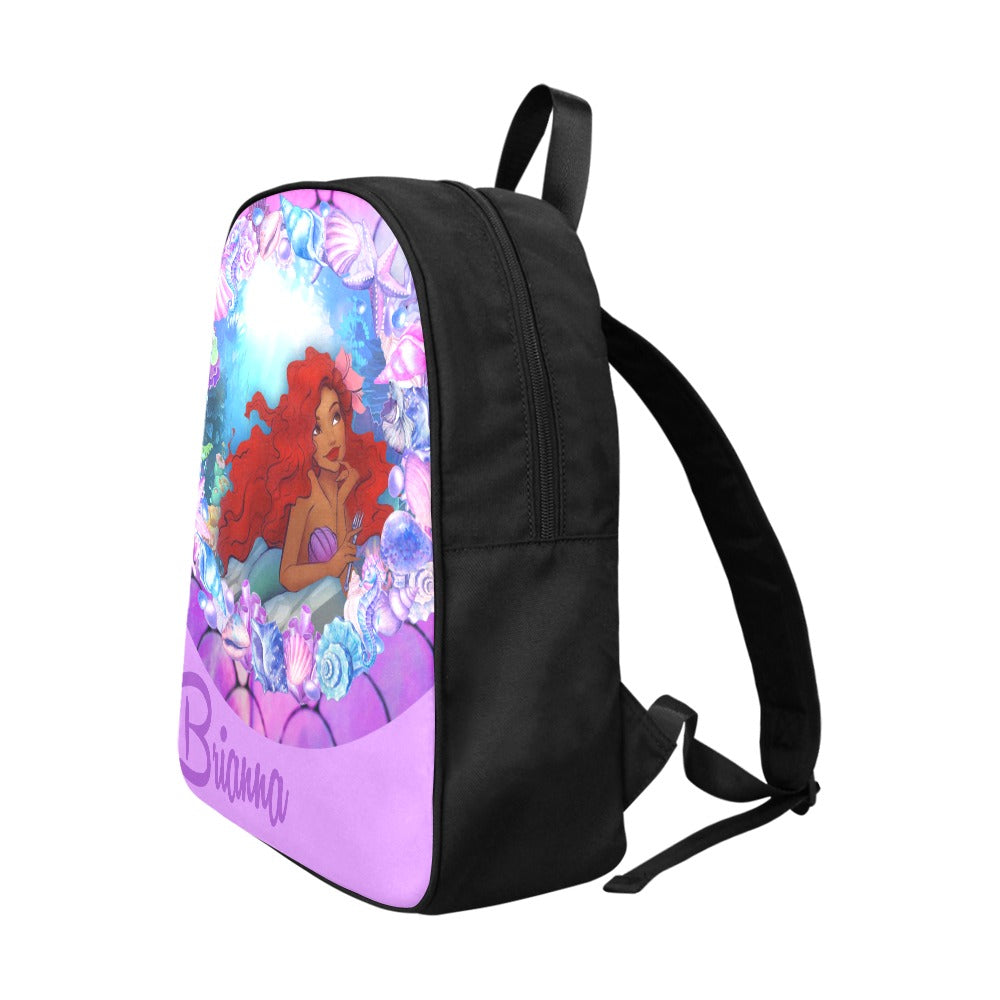 Personalized Mermaid Backpack, Black Mermaid school bag, Black Girl Magic, Black Ariel Backpack, Black girl mermaid back to school