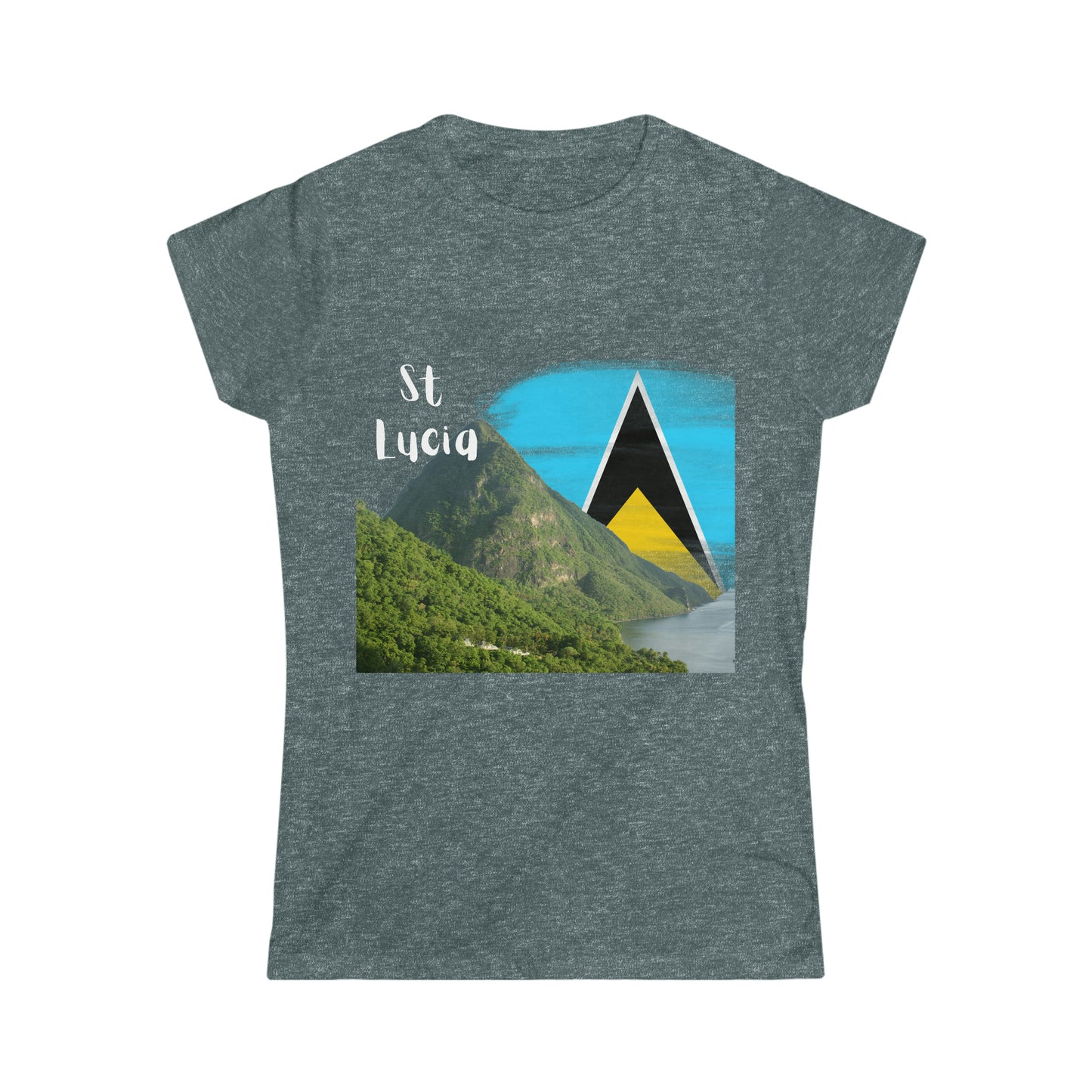 St Lucia Women's Softstyle Tee, St Lucian t shirt