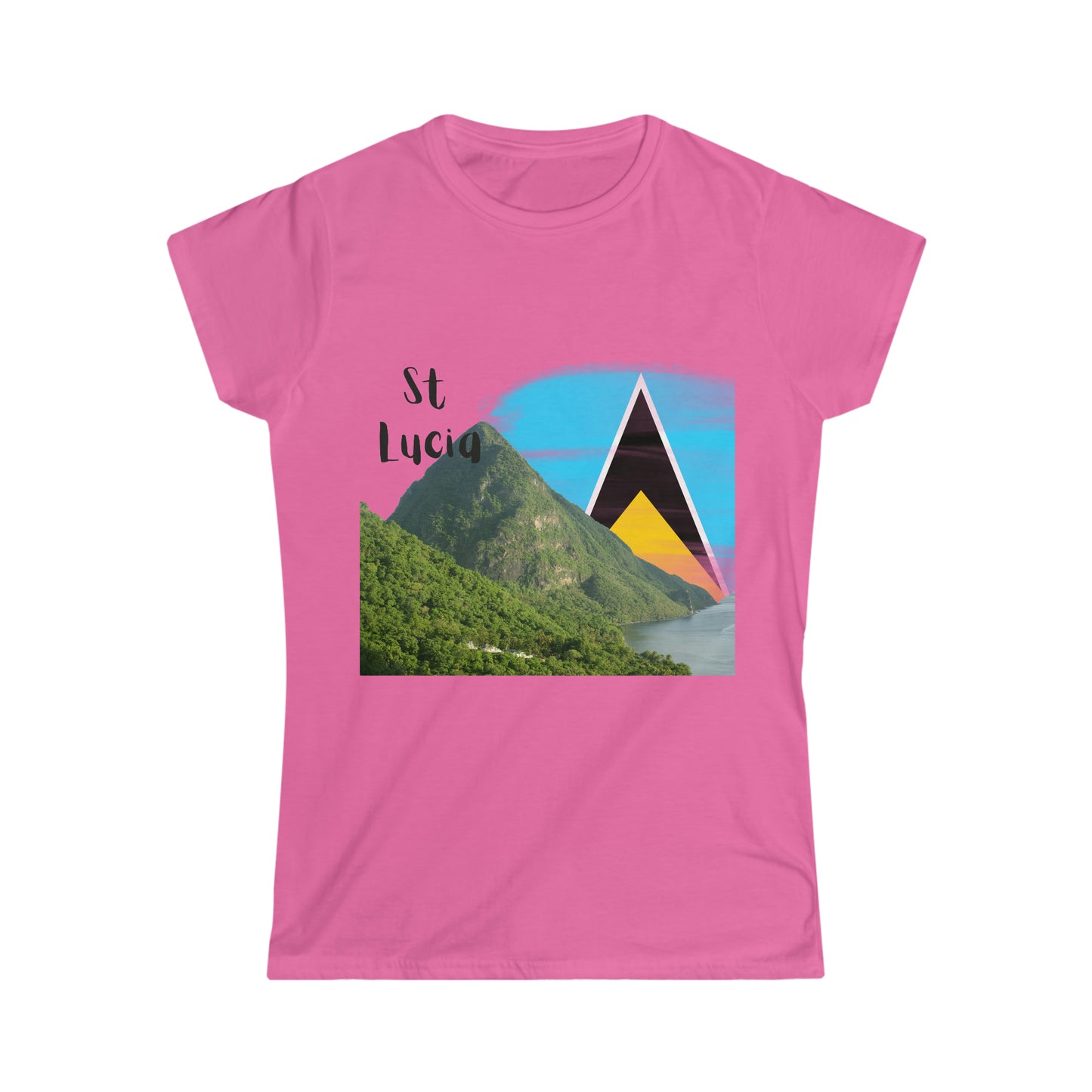 St Lucia Women's Softstyle Tee, St Lucian t shirt