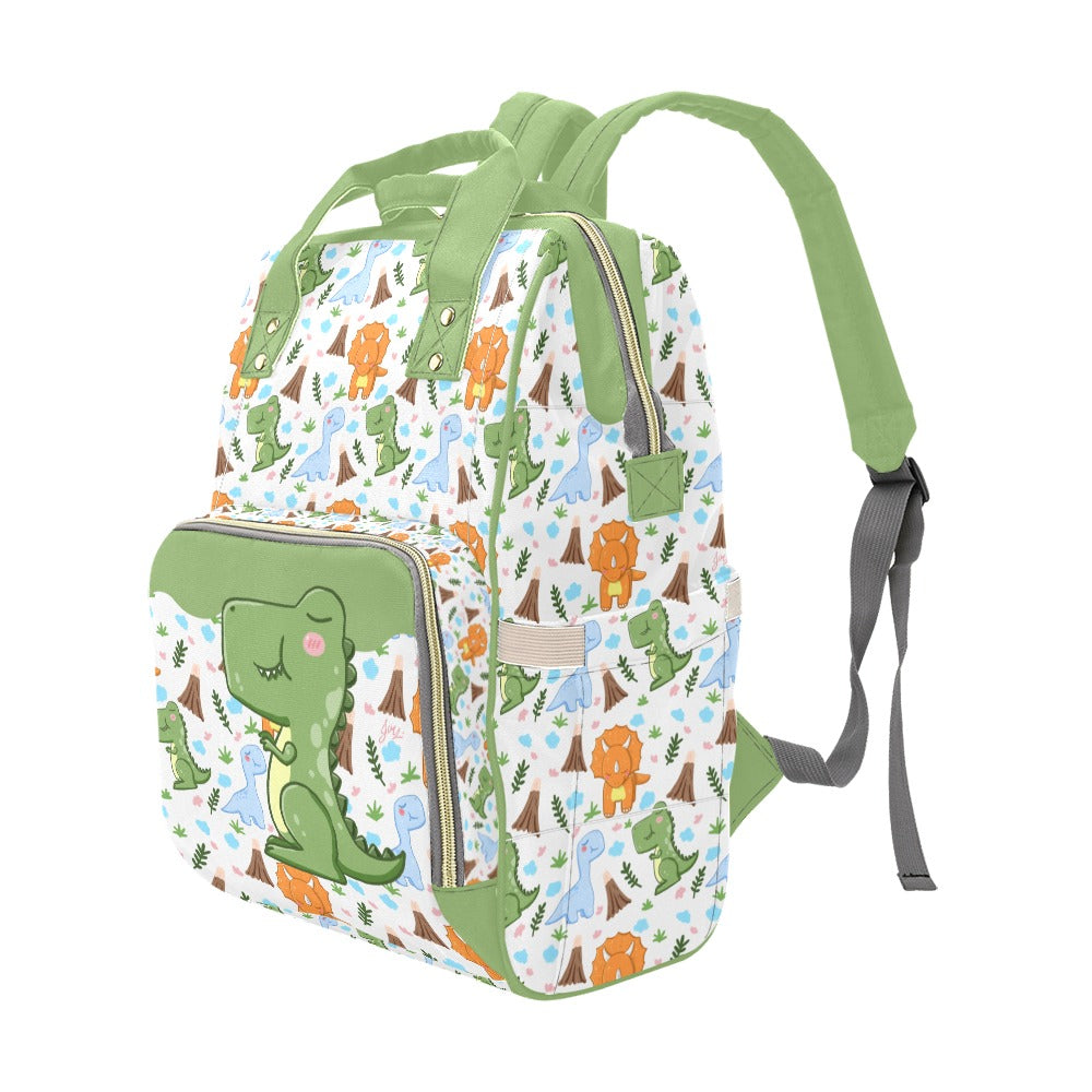 Personalized Green Dinosaur Diaper bag Multi-Function Diaper Backpack/Diaper Bag