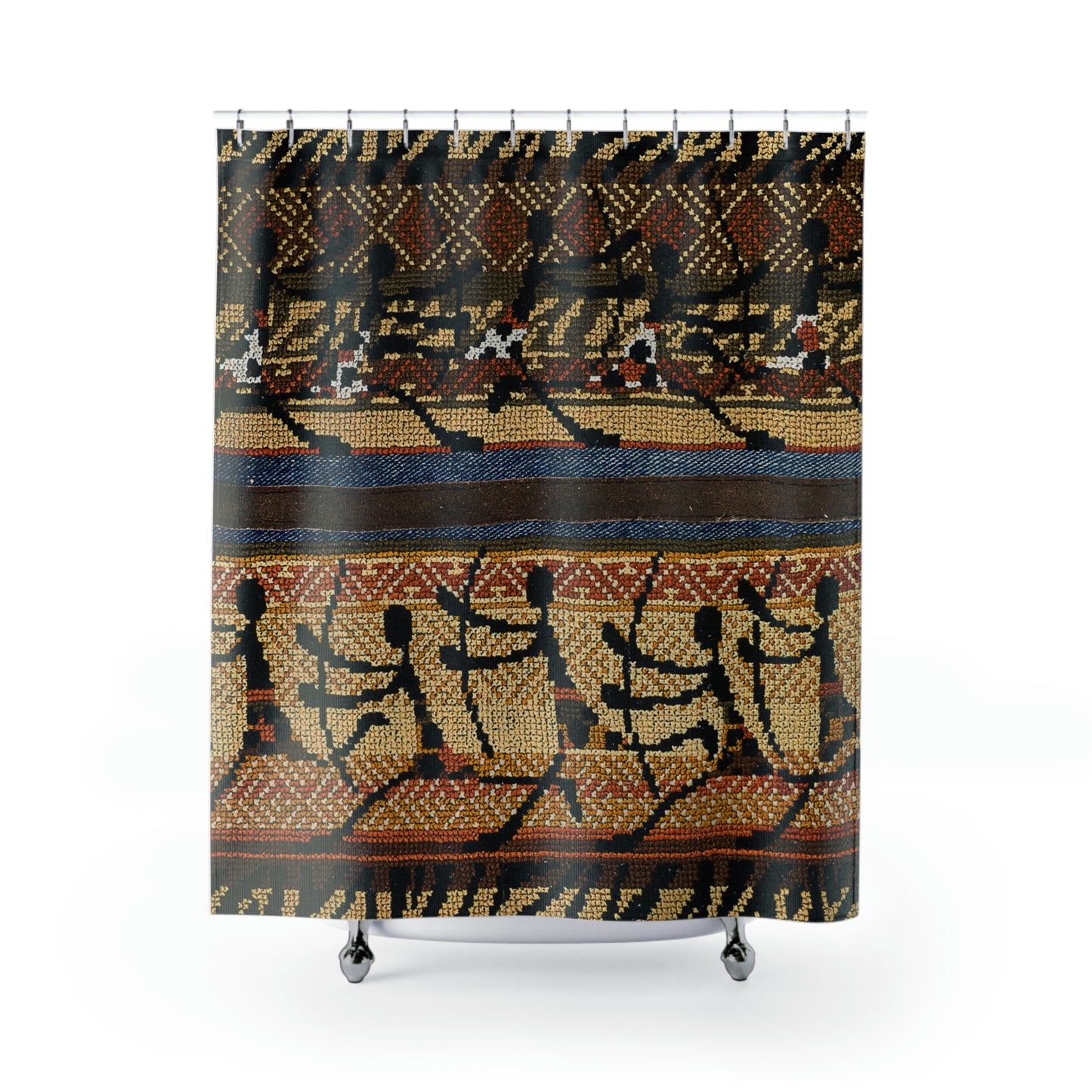 African Print Shower Curtains, Ethnic Tribal Print ,71"x74", Polyester shower curtains