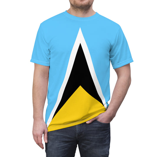 St Lucia Men T Shirt, St Lucia Flag Tee Shirt