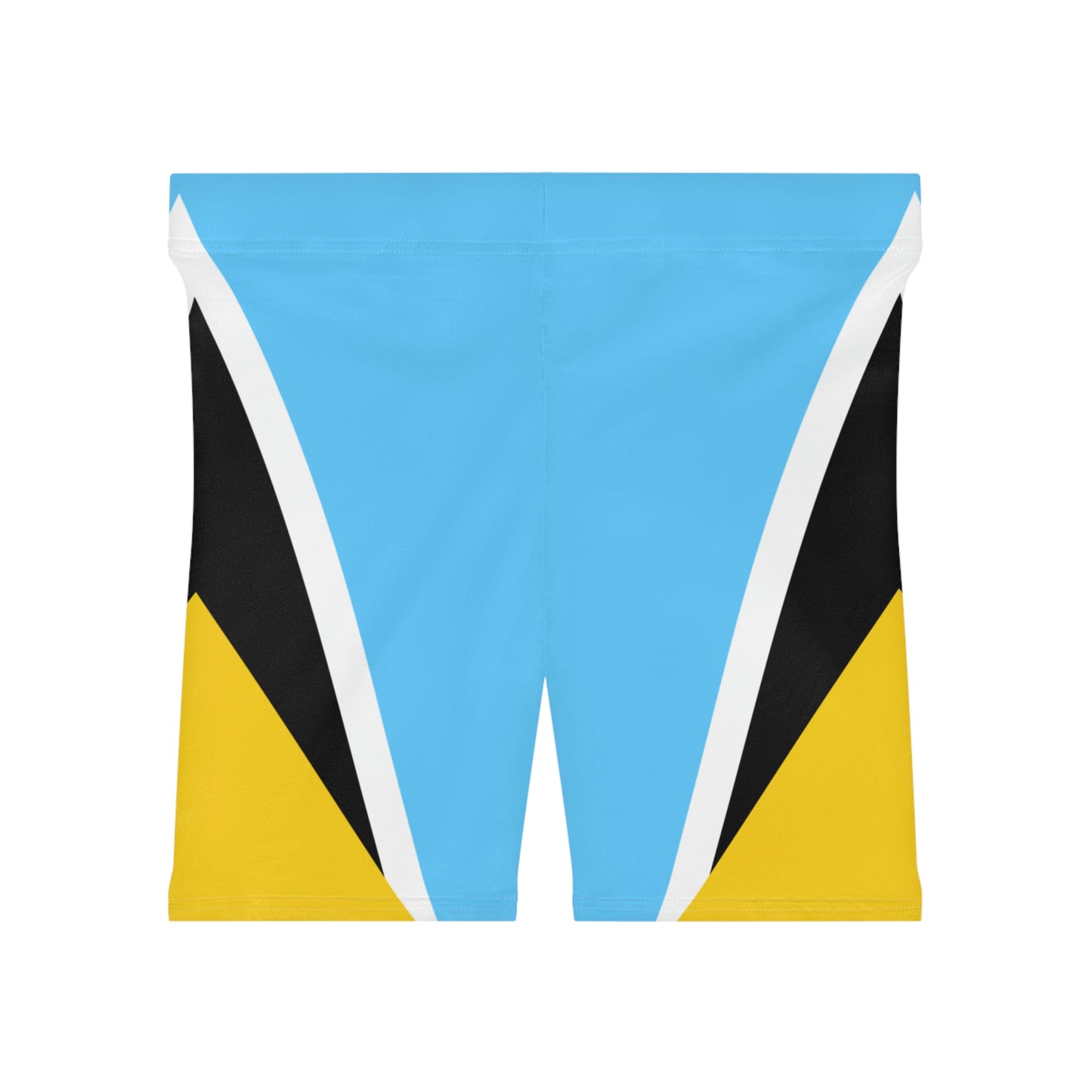 St Lucia Women's Biker Shorts, St Lucia Flag shorts for women