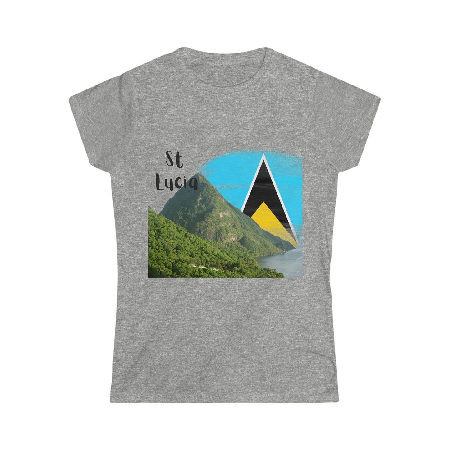 St Lucia Women's Softstyle Tee, St Lucian t shirt