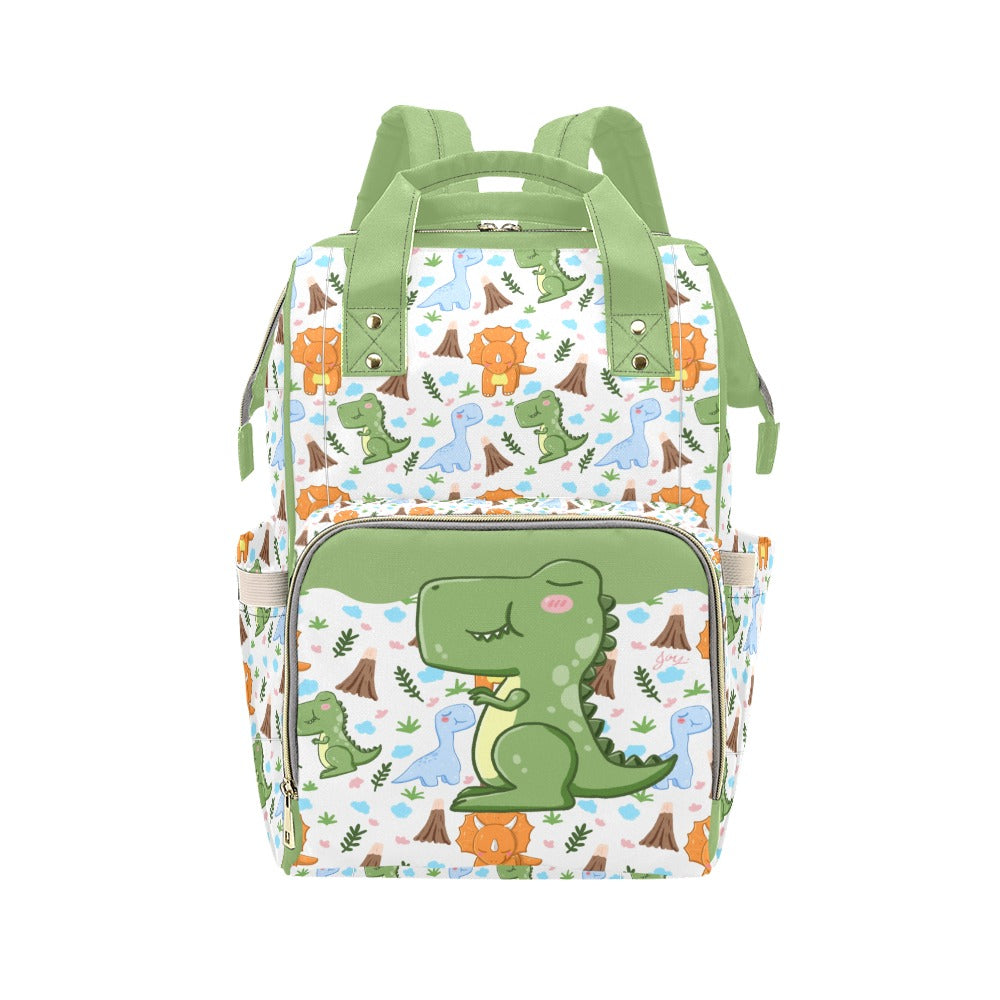 Personalized Green Dinosaur Diaper bag Multi-Function Diaper Backpack/Diaper Bag