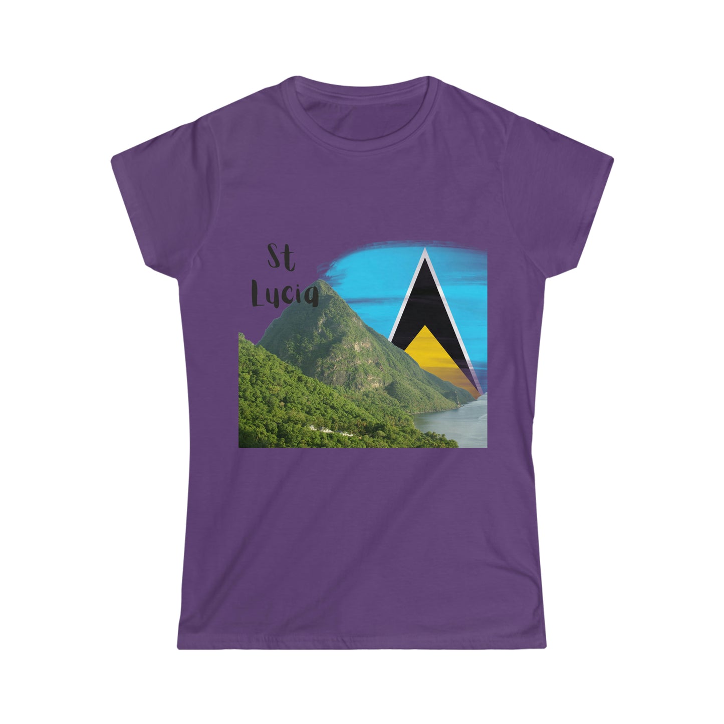 St Lucia Women's Softstyle Tee, St Lucian t shirt