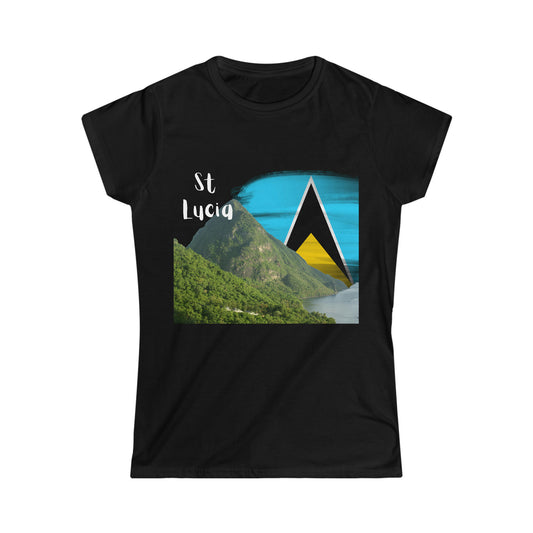 St Lucia Women's Softstyle Tee, St Lucian t shirt