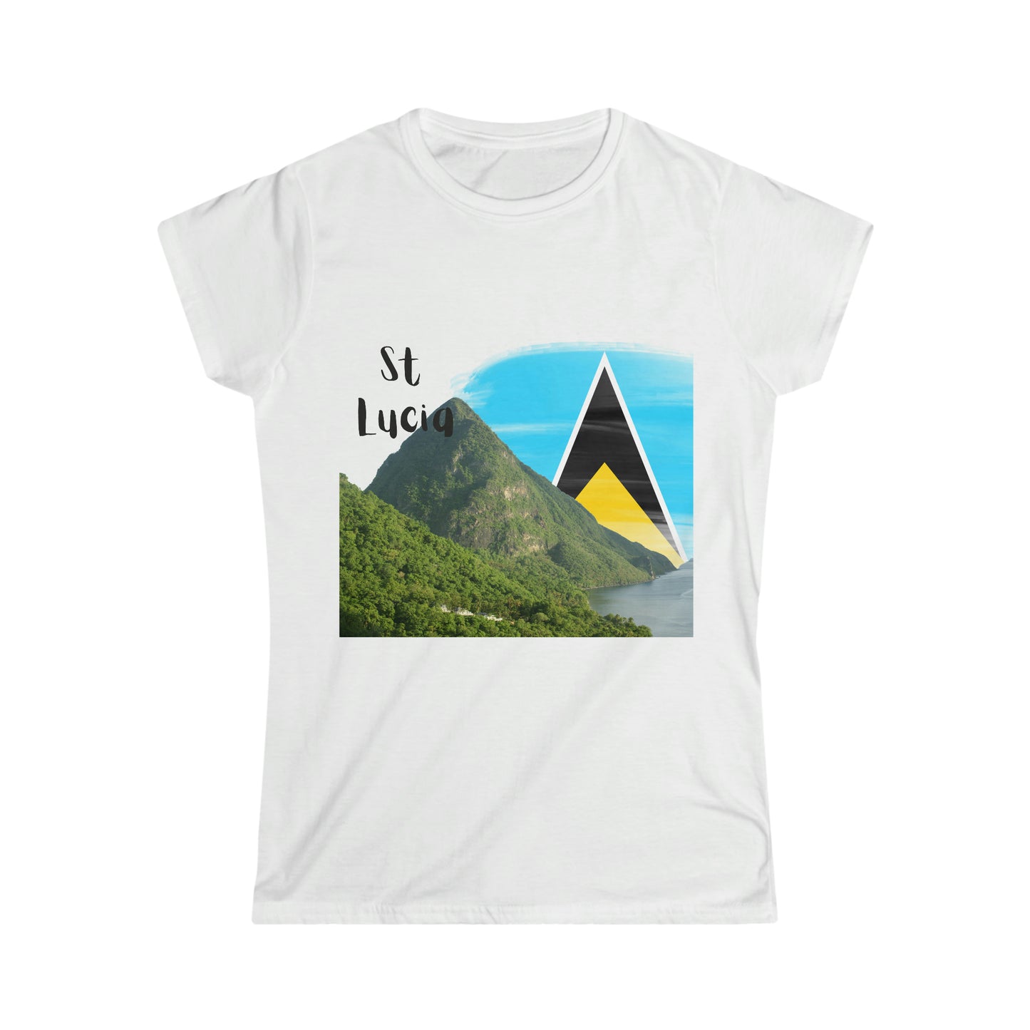 St Lucia Women's Softstyle Tee, St Lucian t shirt