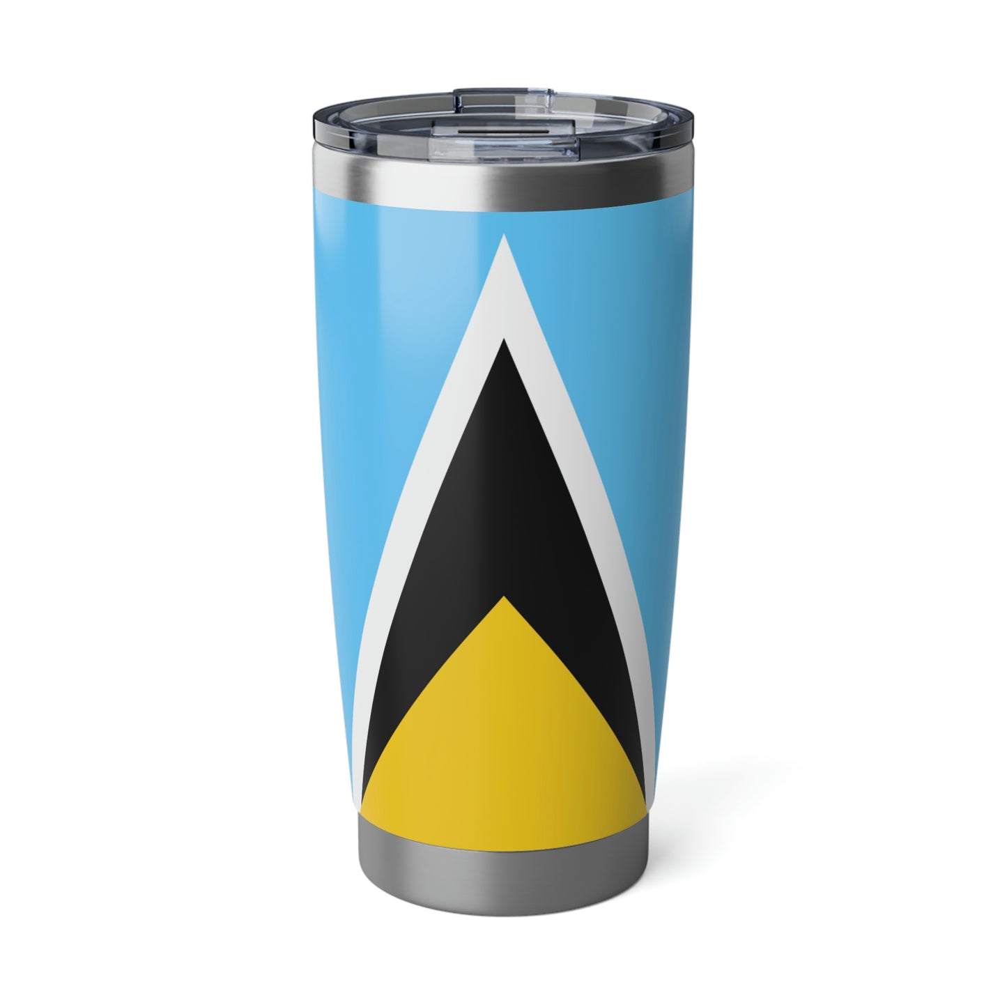 St Lucia Flag Tumbler, St Lucia 20oz Tumbler, Vacuum Insulated Cup