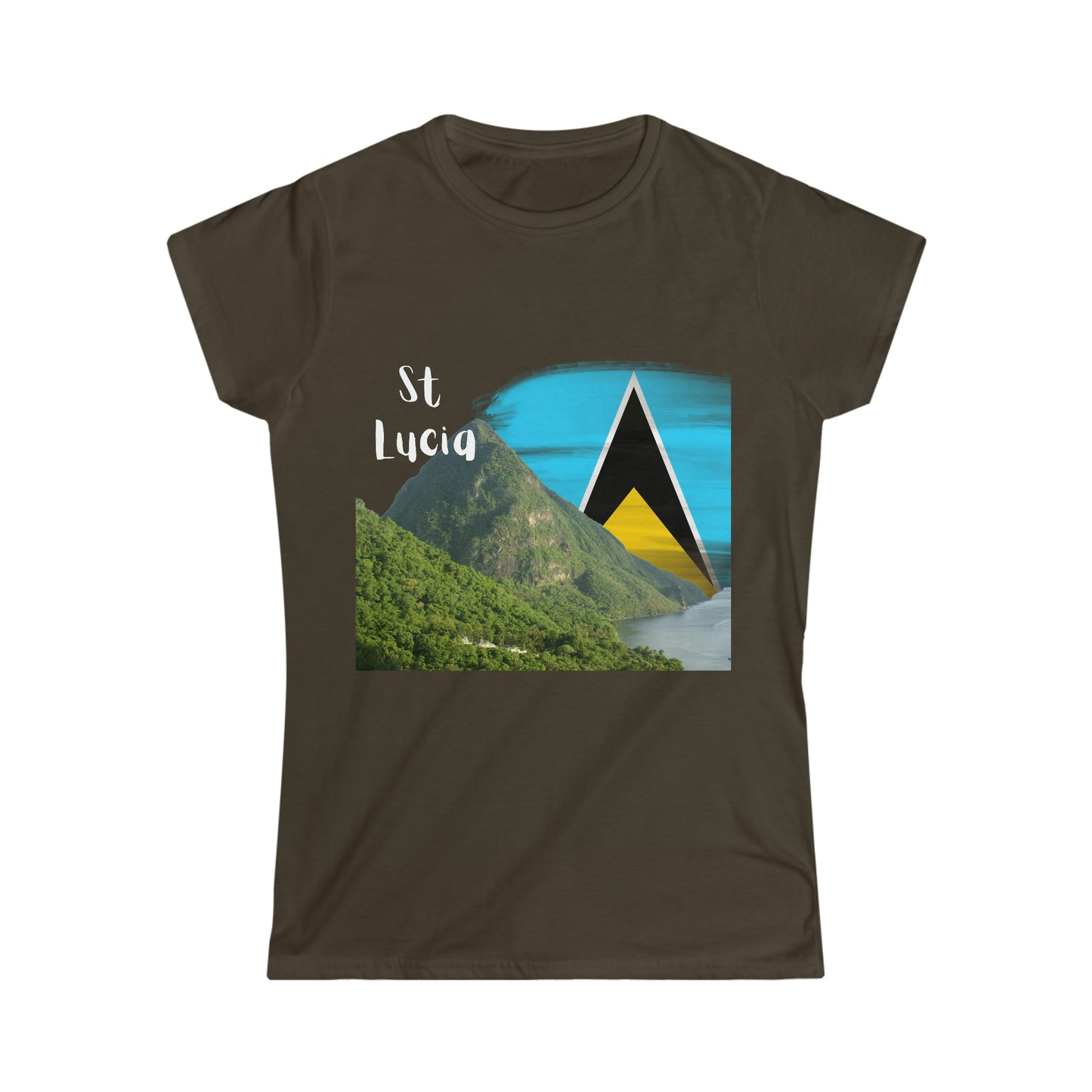 St Lucia Women's Softstyle Tee, St Lucian t shirt