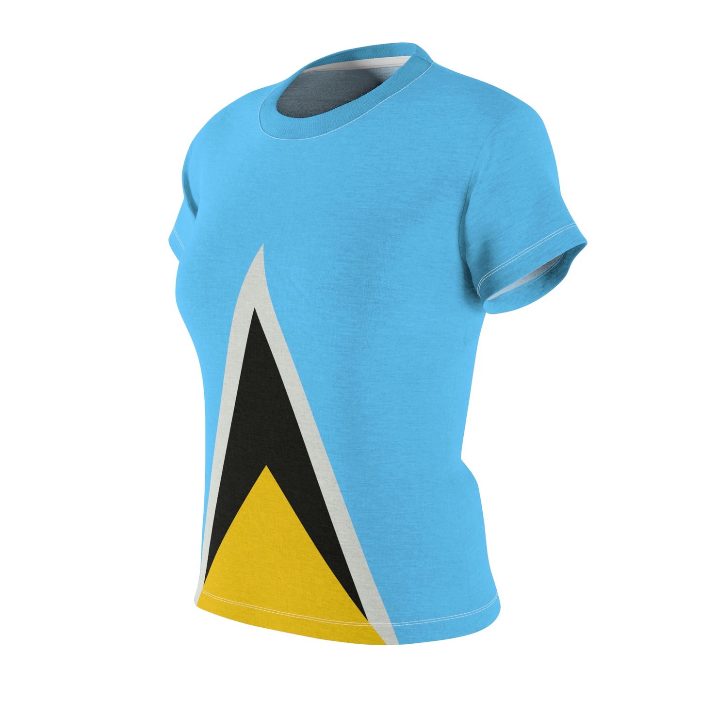 St Lucia Women's Tee Shirt, St Lucia Flag T Shirt