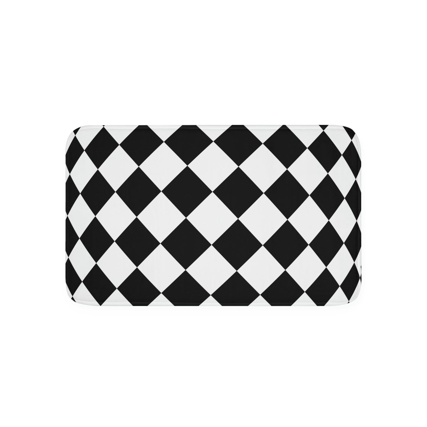 Bath Mat, Black and White Bathroom Mat