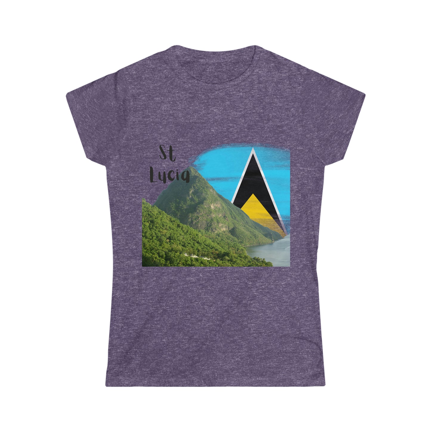 St Lucia Women's Softstyle Tee, St Lucian t shirt