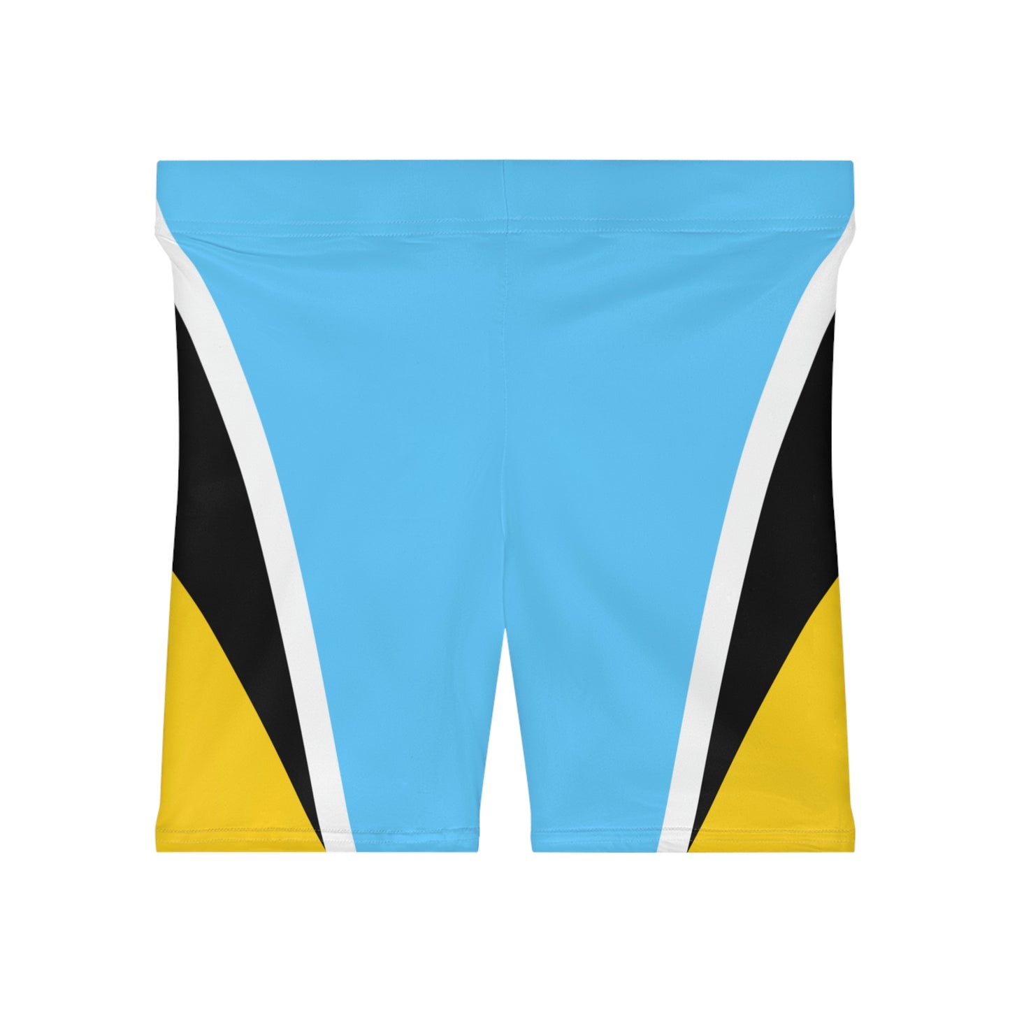 St Lucia Women's Biker Shorts, St Lucia Flag shorts for women