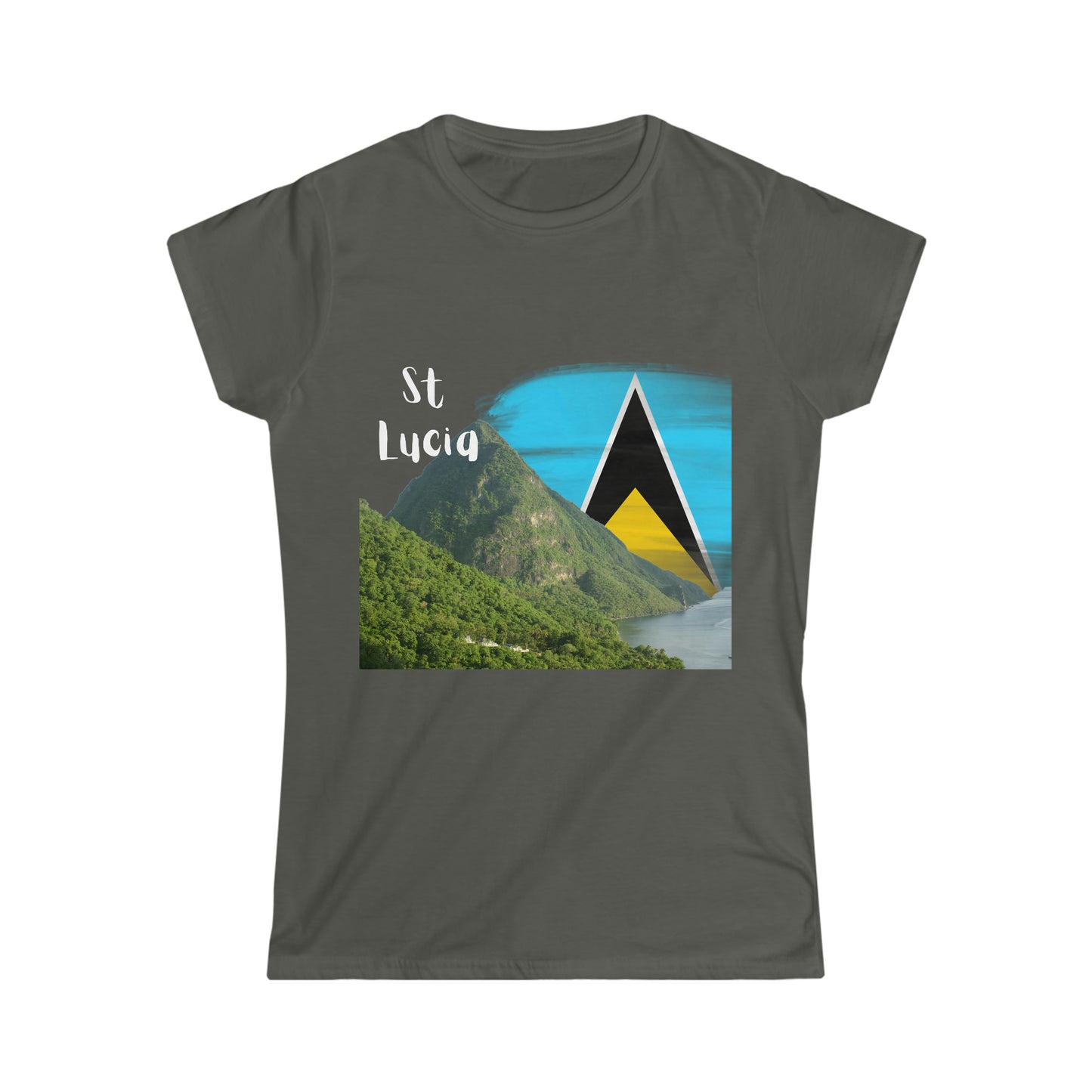 St Lucia Women's Softstyle Tee, St Lucian t shirt